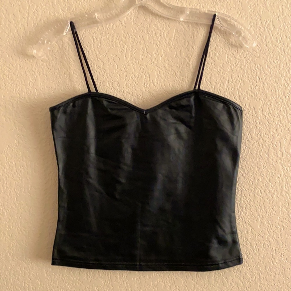 Faux Leather Cami